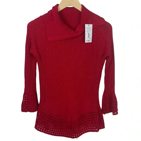 Style  One Ribbed Eyelet Sweater - Picture 1 of 9
